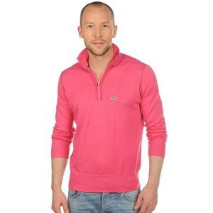 NAPAPIJRI GEOGRAPHIC Deep Pink SWEATER Zip Top DALAN Peruvian PIMA Cotton $175